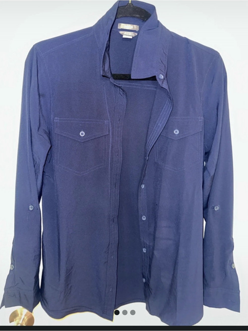 Eddie Bauer Navy Blue Women's Button-Down Shirt
